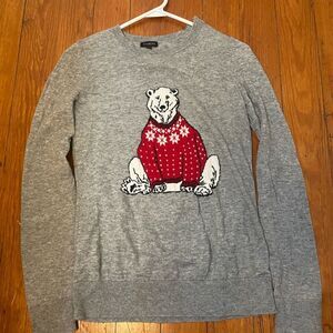 Talbots Polo Bear Grey Sweater XS Used